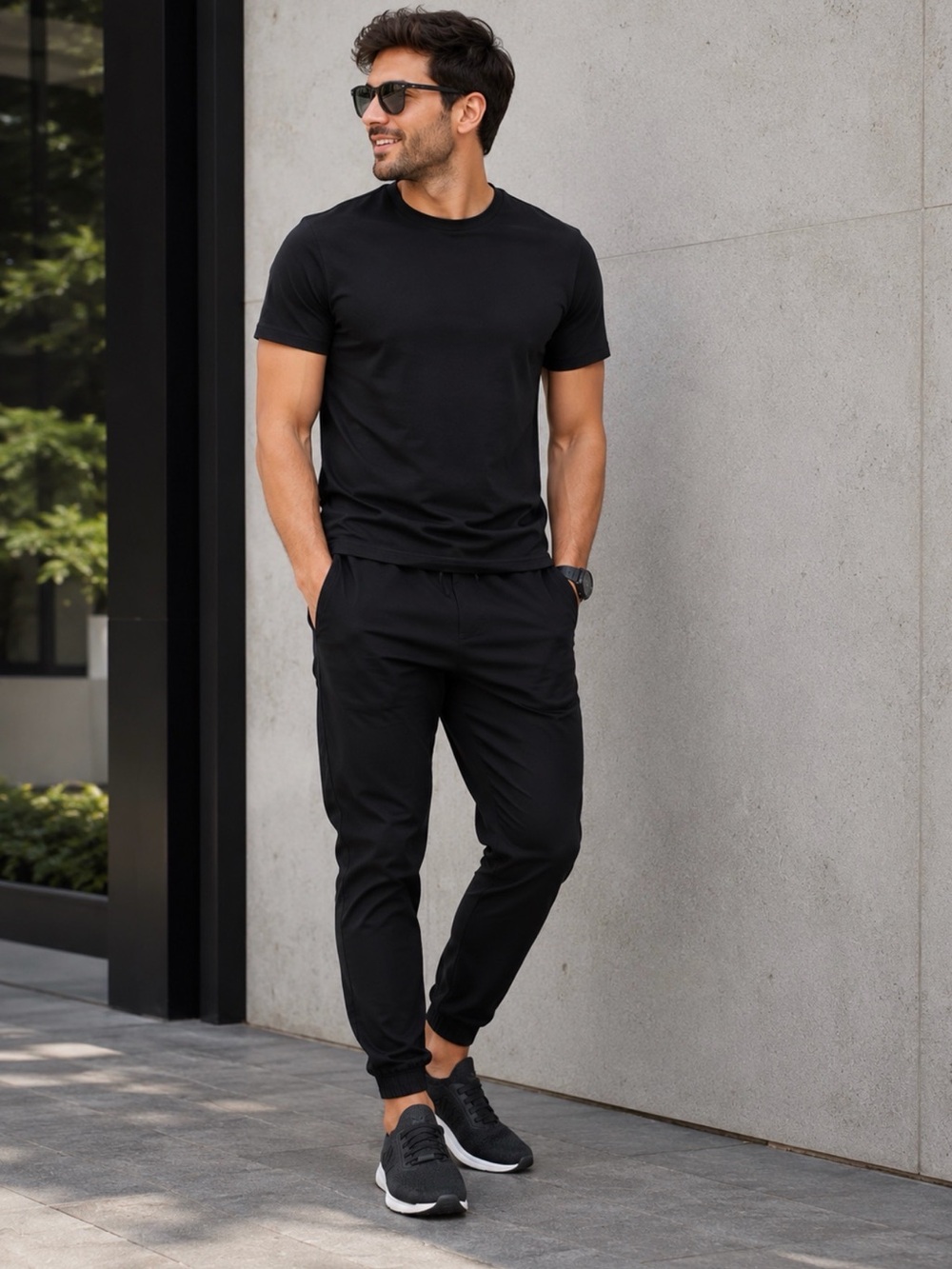 Mark Nason Charcoal Knit Slip-On Sneakers with White Midsole